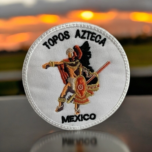 Badge TOPOS AZTECA MEXICO Thread Patch Embroidered Chevron - Picture 1 of 3